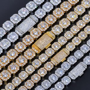 Wholesale 10mm Clustered Tennis Chain