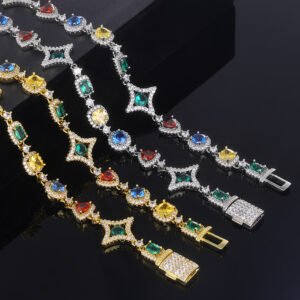 Iced 18mm Multi-color Diamonds Chain