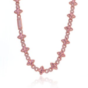 Wholesale 17.5mm Iced Out Clover Infinity Chain