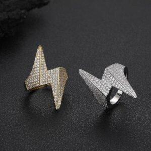Wholesale Iced Lightning Ring