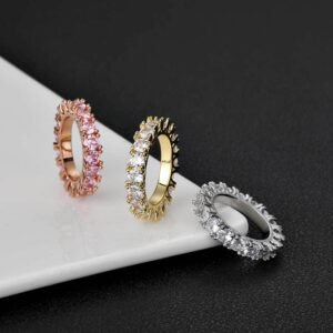 Wholesale Ice Out Side Round Cut Ring