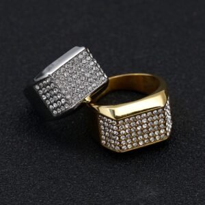 316 Stainless Steel Two-Tone Gold Plated Hip Hop Jewelry