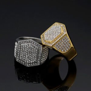 316SS Full Paved Men's Fashion Ring