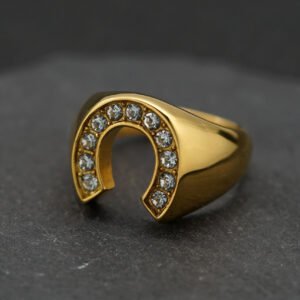 Vintage U-Shaped Horseshoe 316SS Men's Western Ring | ZSM