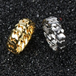 Wholesale 8mm Cuban Rings in Gold