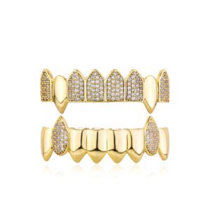 Wholesale Iced Out Vampire Fang Grillz Set