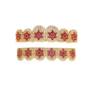 Iced Out Diamond Hexagram Grillz Set