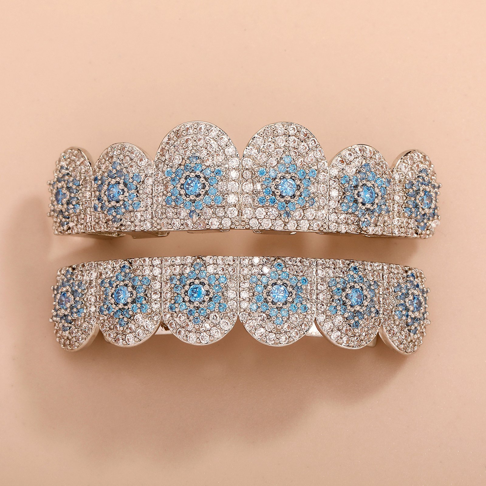 Iced Out Diamond Hexagram Grillz Set - Image 5