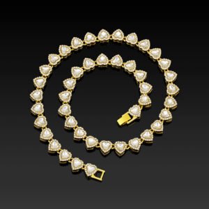 Iced 10mm Heart Cuban Link Chain