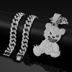 Iced Bear Pendan Necklace