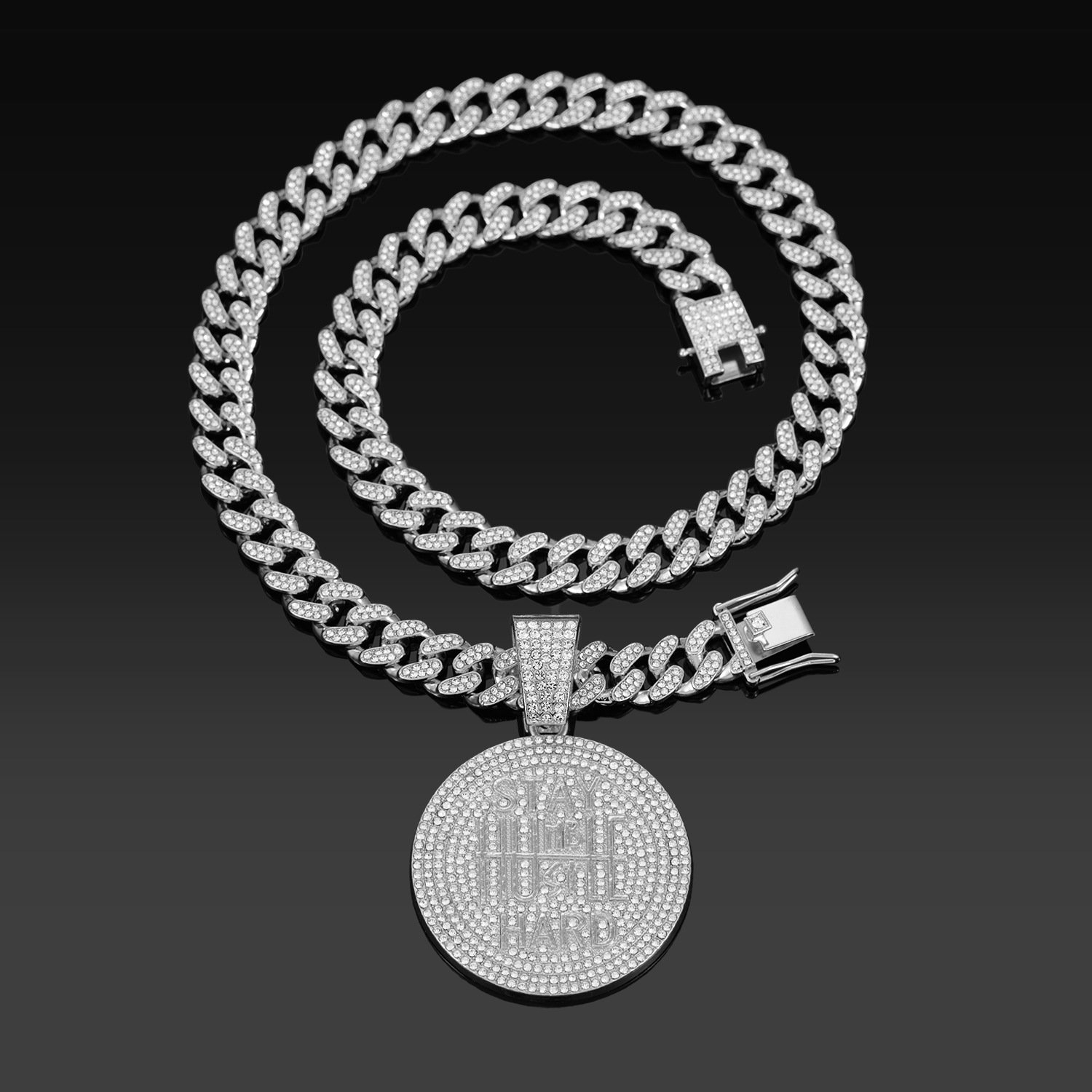 Round letters Pendant Necklace - Image 3