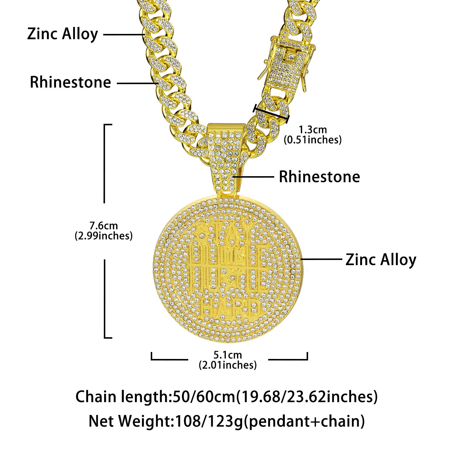 Round letters Pendant Necklace - Image 5