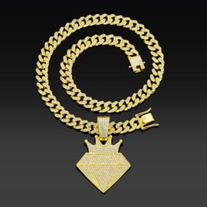 Diamonds Crown Pendant Necklace
