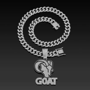 Iced Goat Pendant Necklace