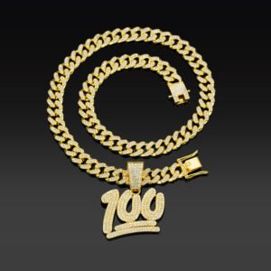 Iced 100 Pendant Necklace