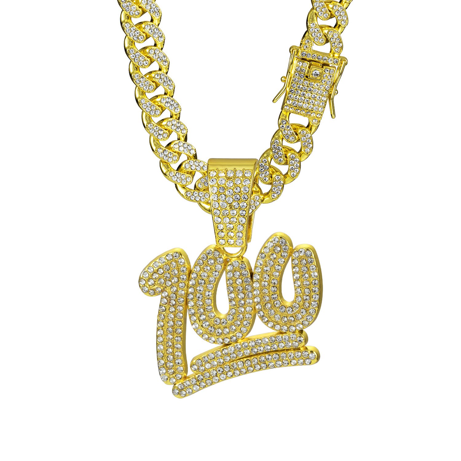 Iced 100 Pendant Necklace - Image 4