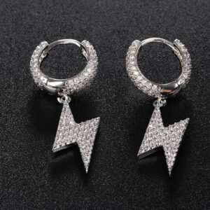 Iced Lightning Dangling Earrings