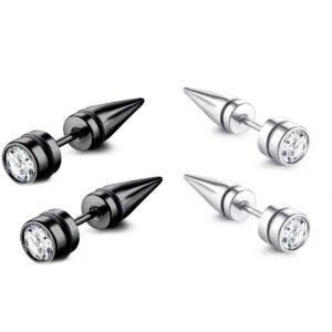 Iced Spike Stud Earrings