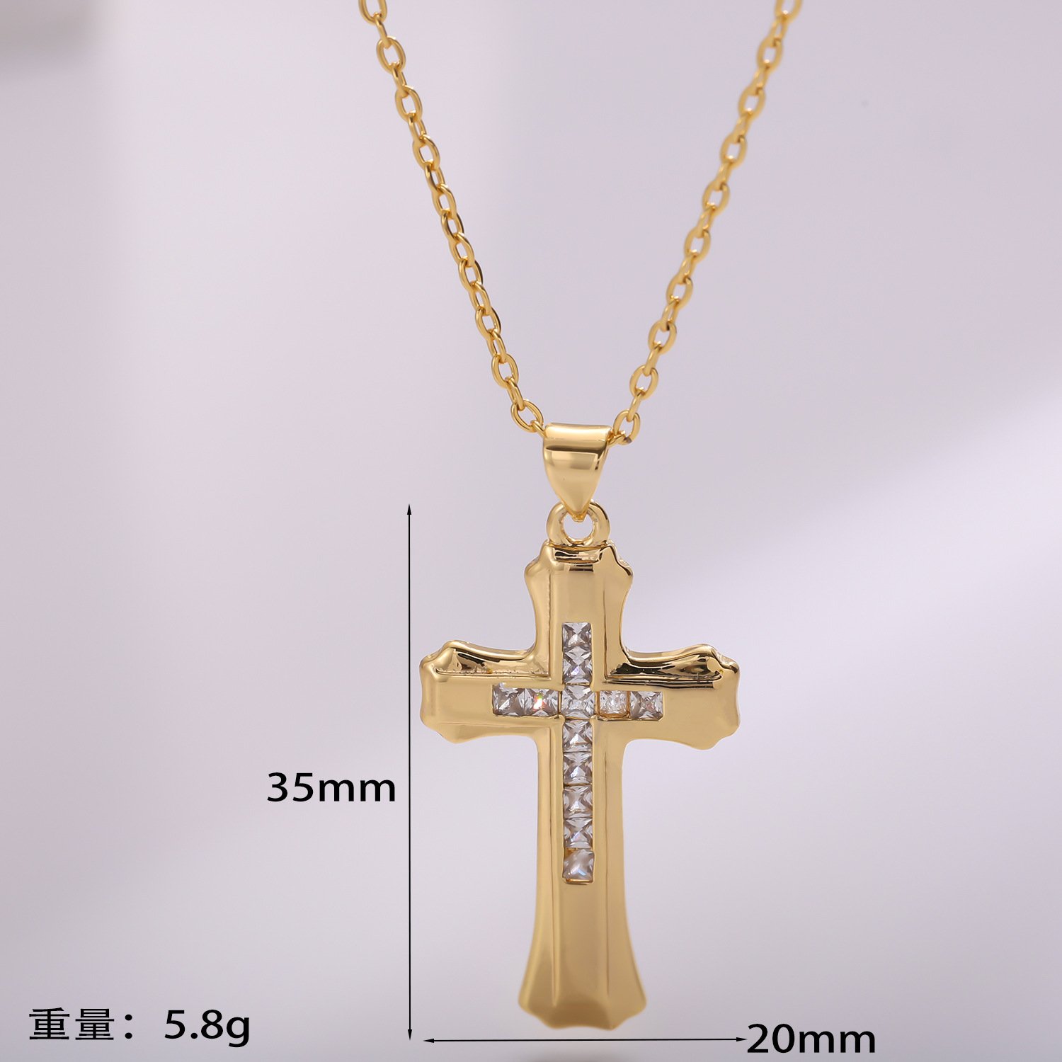 Iced Out Gothic Cross Pendant - Image 4
