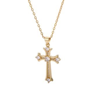 Baroque Art Style Cross Pendant