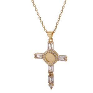 Iced Baguette Celtic Cross Pendant