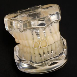 Hip Hop Iced Out Hollow Double Grillz
